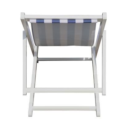 populus wood sling chair blue Stripe narrow blue Stripe