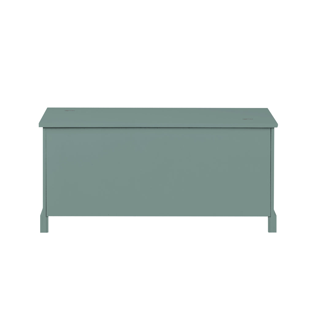 Homes Collection  Wood Storage Bench with 3  Drawers and 3 Woven Baskets