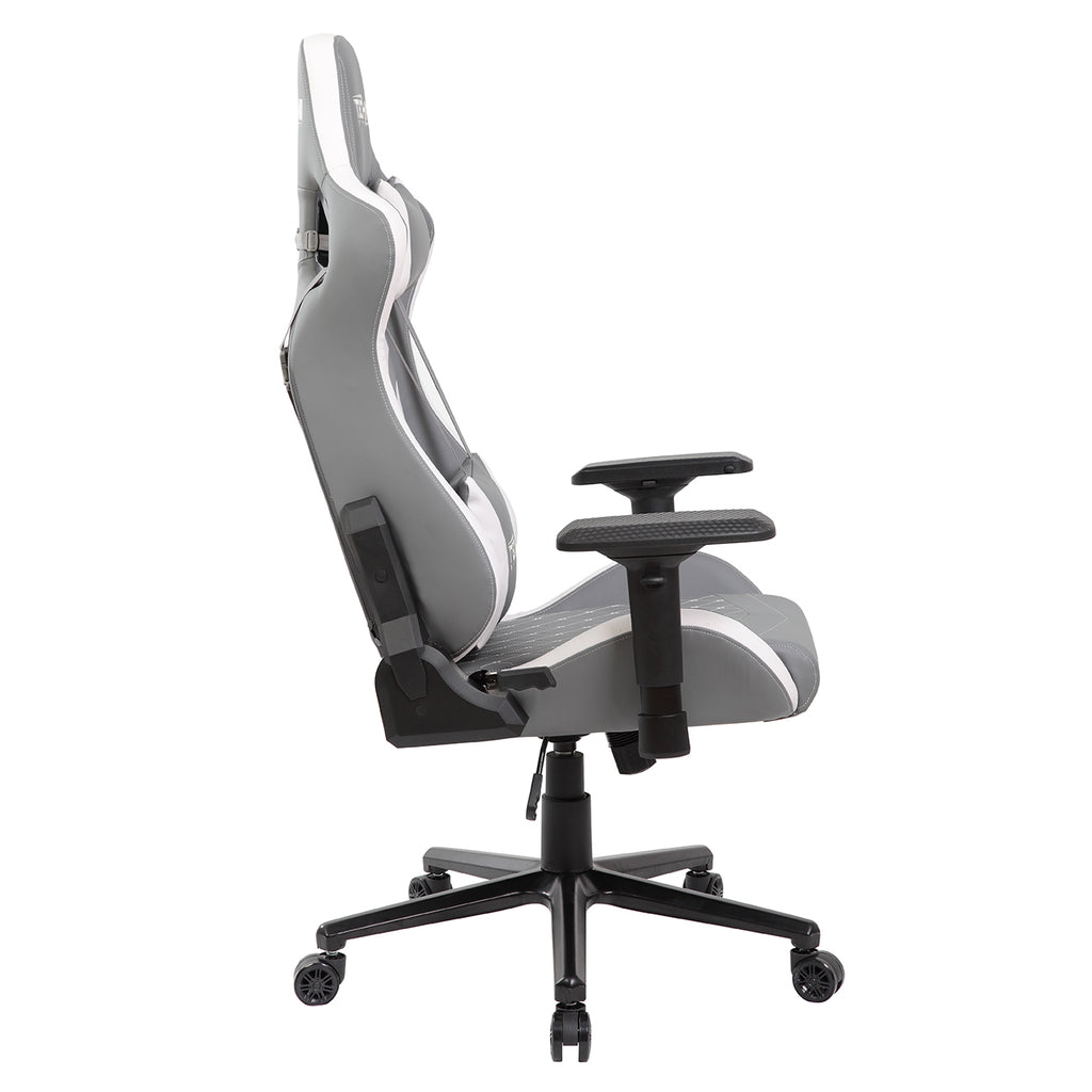 Techni Sport TS-83 Ergonomic High Back Racer Style PC Gaming Chair, Grey/White