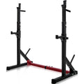 Adjustable Barbell Rack Max Load 550LBS Multi-Function Dipping Station Squat Stand Home Gym Fitness Weight Bench Press Stand