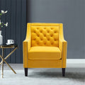 accent armchair living room chair  with nailheads and solid wood legs