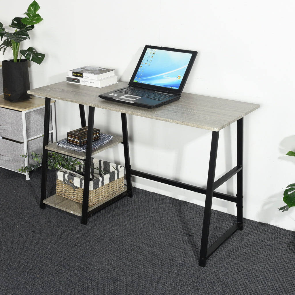 Wooden Desk with 2 Storage Racks