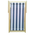 populus wood sling chair blue Stripe Broad blue Stripe （color: Natural）