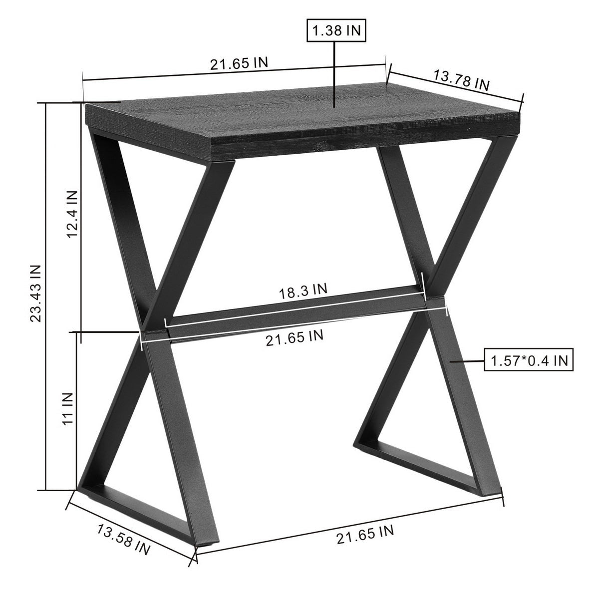 Full Wooden Side Table