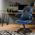 Executive Gaming Chair Racing Computer Office Desk Chair, 360&deg;Swivel Flip-up Arms Ergonomic Design for Lumbar Support