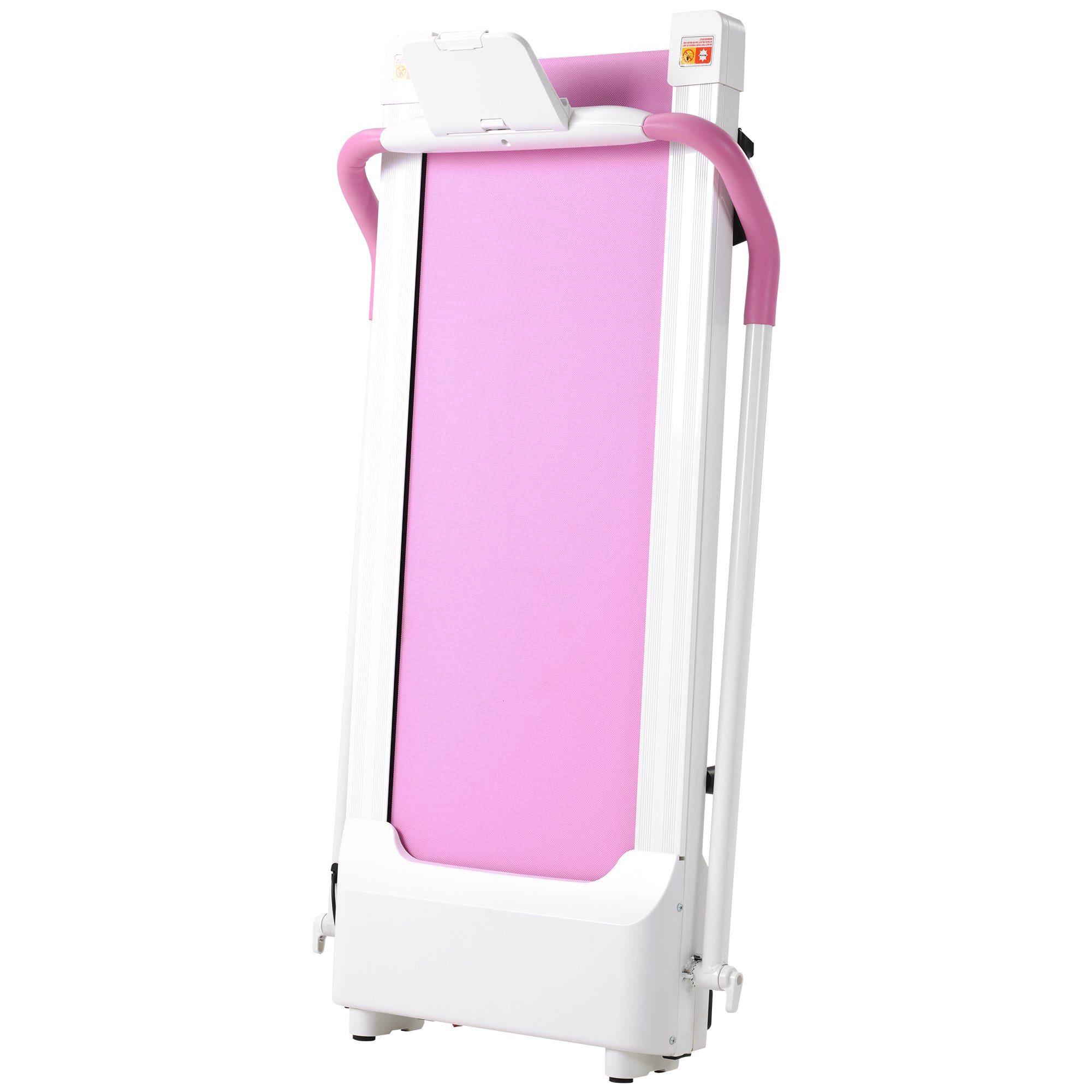 FYC Treadmill Folding Treadmill for Home Portable Electric Motorized Treadmill Running Exercise Machine Compact Treadmill for Home Gym Fitness Workout Walking, No tallation Required, WhitePink