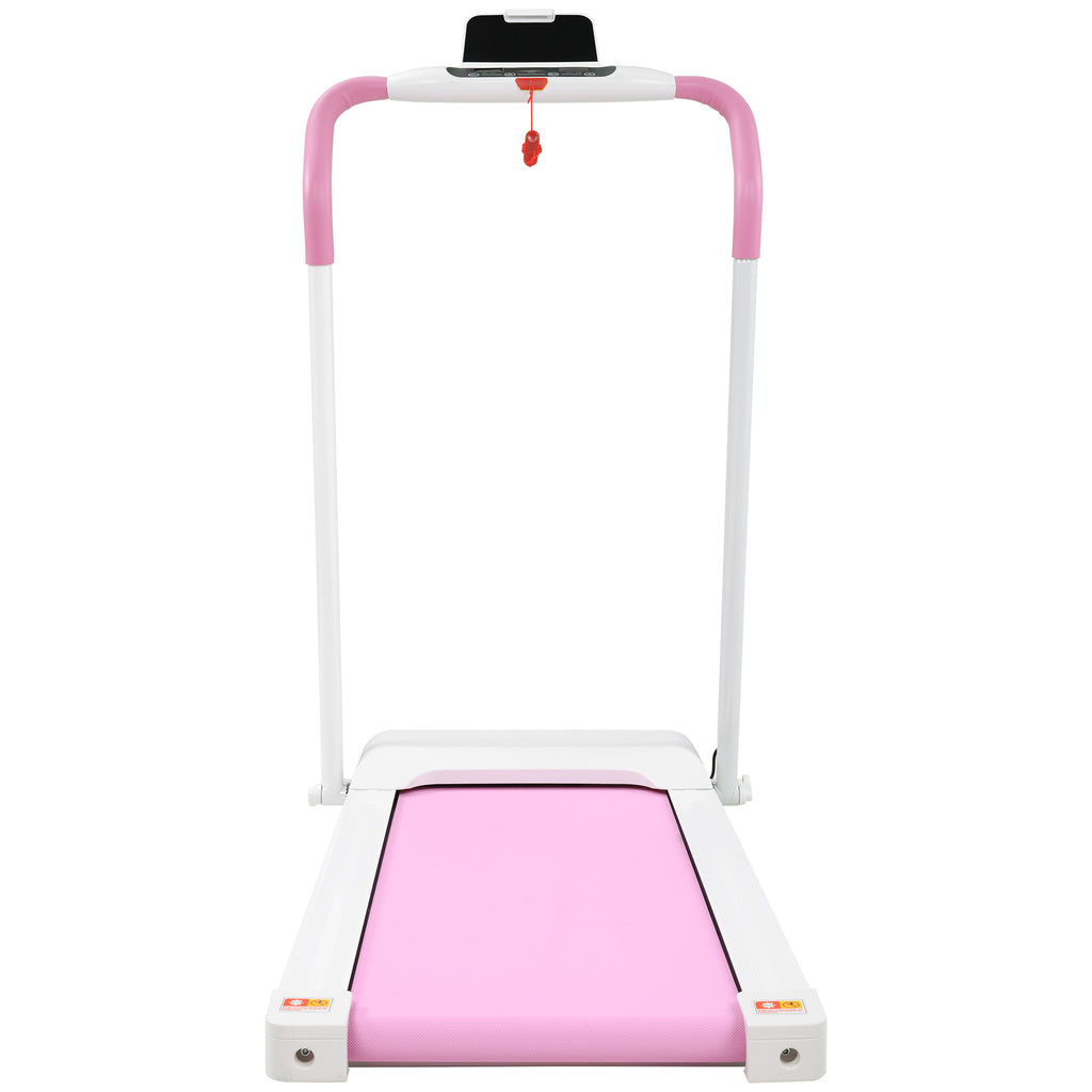 FYC Treadmill Folding Treadmill for Home Portable Electric Motorized Treadmill Running Exercise Machine Compact Treadmill for Home Gym Fitness Workout Walking, No tallation Required, WhitePink