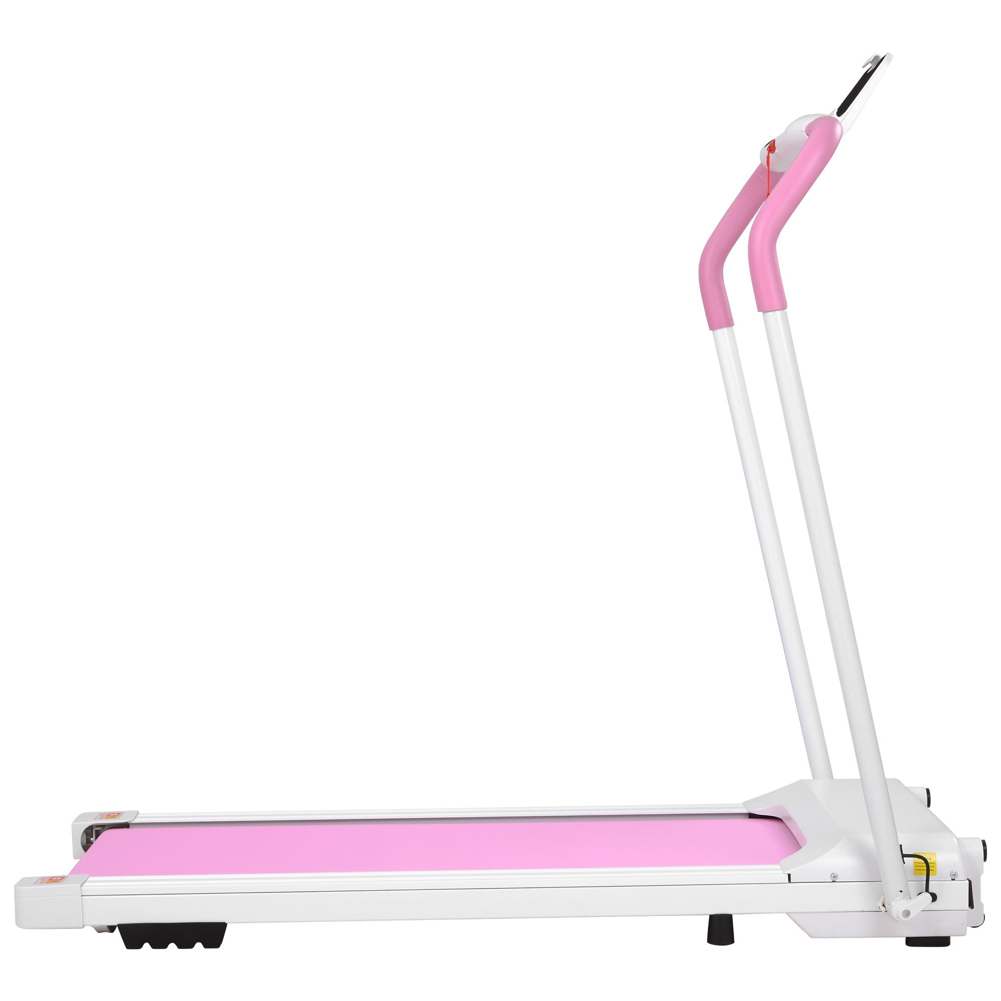 FYC Treadmill Folding Treadmill for Home Portable Electric Motorized Treadmill Running Exercise Machine Compact Treadmill for Home Gym Fitness Workout Walking, No tallation Required, WhitePink
