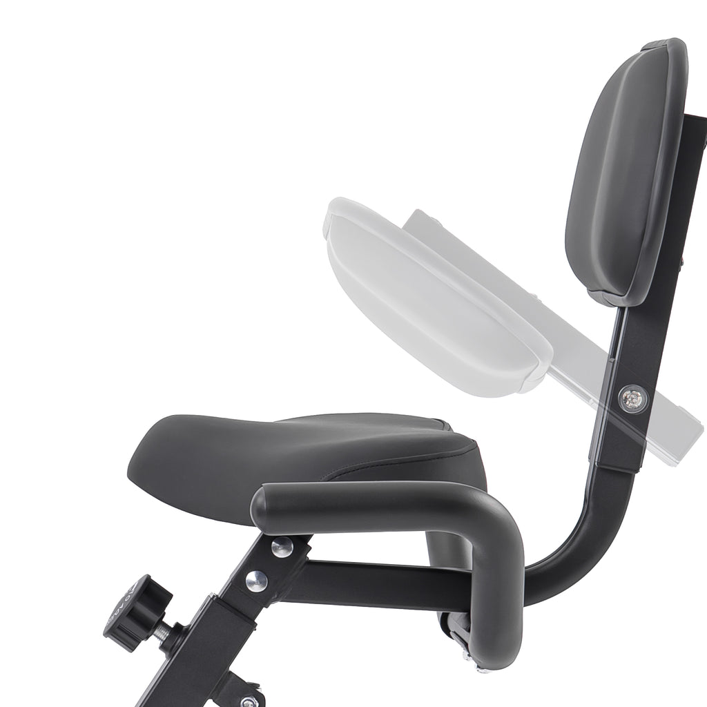 Folding Exercise Bike, Fitness Upright and Recumbent X-Bike with 10-Level Adjustable Resistance, and Backrest