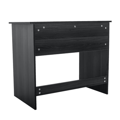 Computer Desk with 2 Pull Out Storage Drawers and Stable Wooden Frame, Black