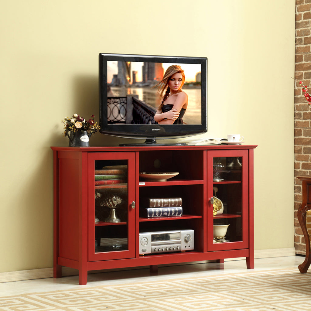 52&Wood TV Stand Console Red