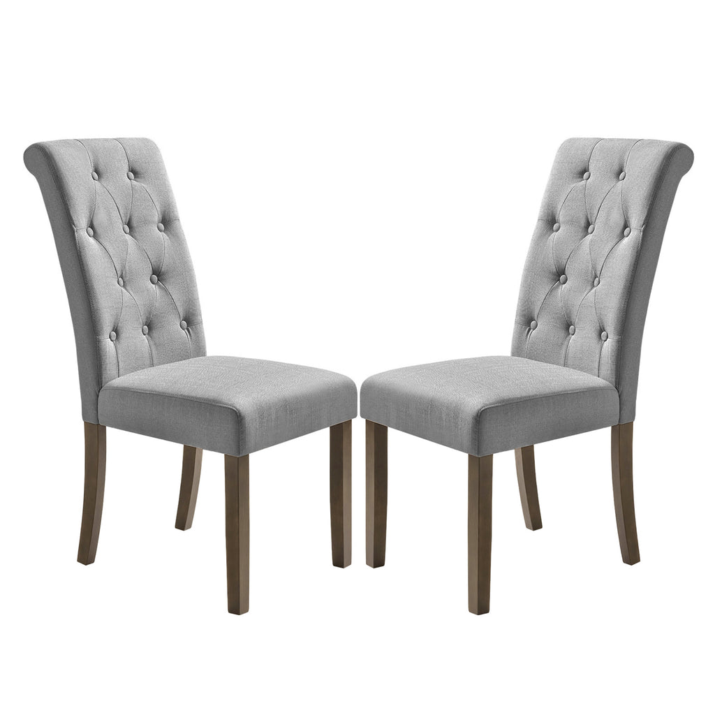 Aristocratic Style Dining Chair Noble and Elegant Solid Wood Tufted Dining Chair Dining Room Set (Set of 2)