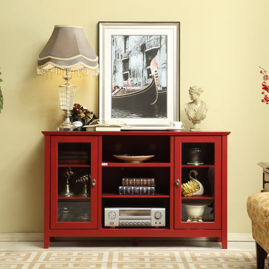 52&Wood TV Stand Console Red