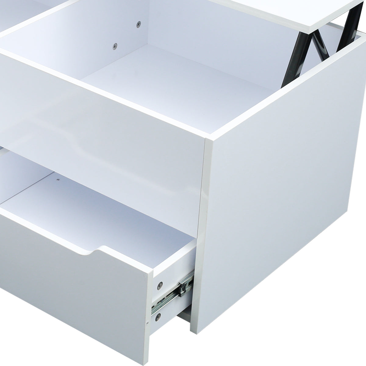 Function Home Contemporary Lift Top Coffee TableModern Storage Coffee Table with Drawers and Hidden CompartmentLift Top Cocktail Table,Central Table with Wooden Lift Tabletop,white