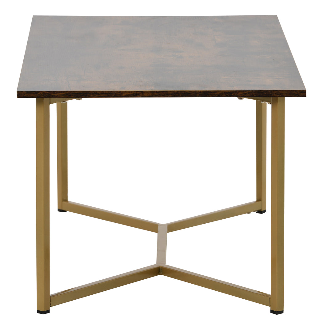 Modern Rectangle Wooden Coffee Table, Stylish X-leg base