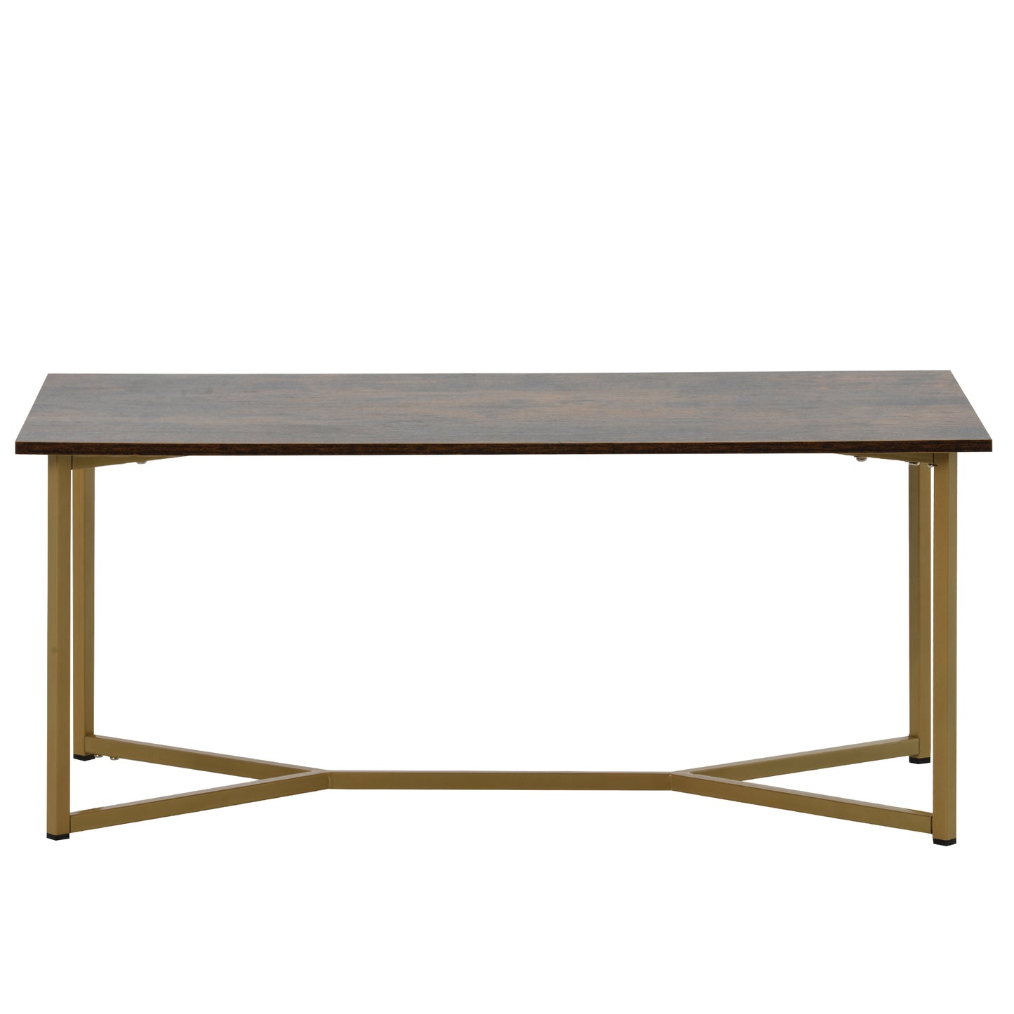Modern Rectangle Wooden Coffee Table, Stylish X-leg base
