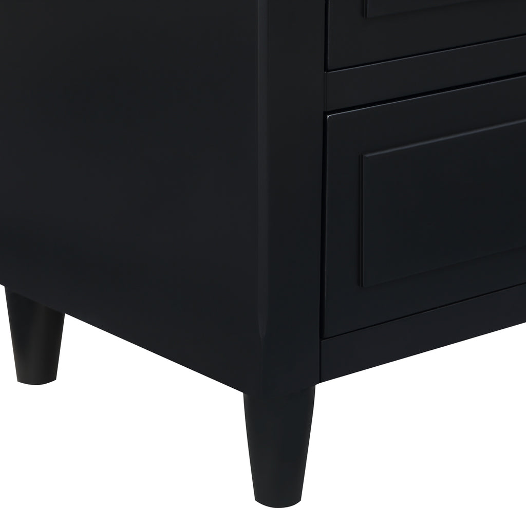 3-Drawer Nightstand Storage Wood Cabinet