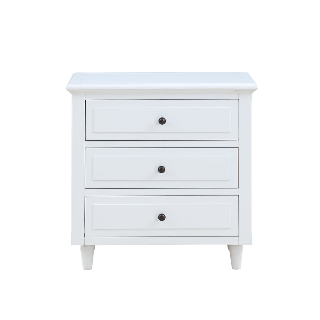 3-Drawer Nightstand Storage Wood Cabinet