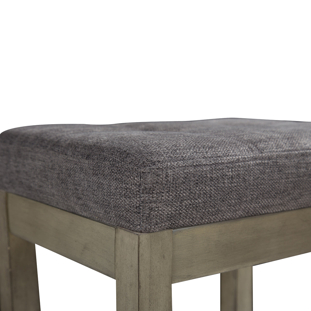 American Solid Wood High Elastic Vanity Stool(Dark Grey)