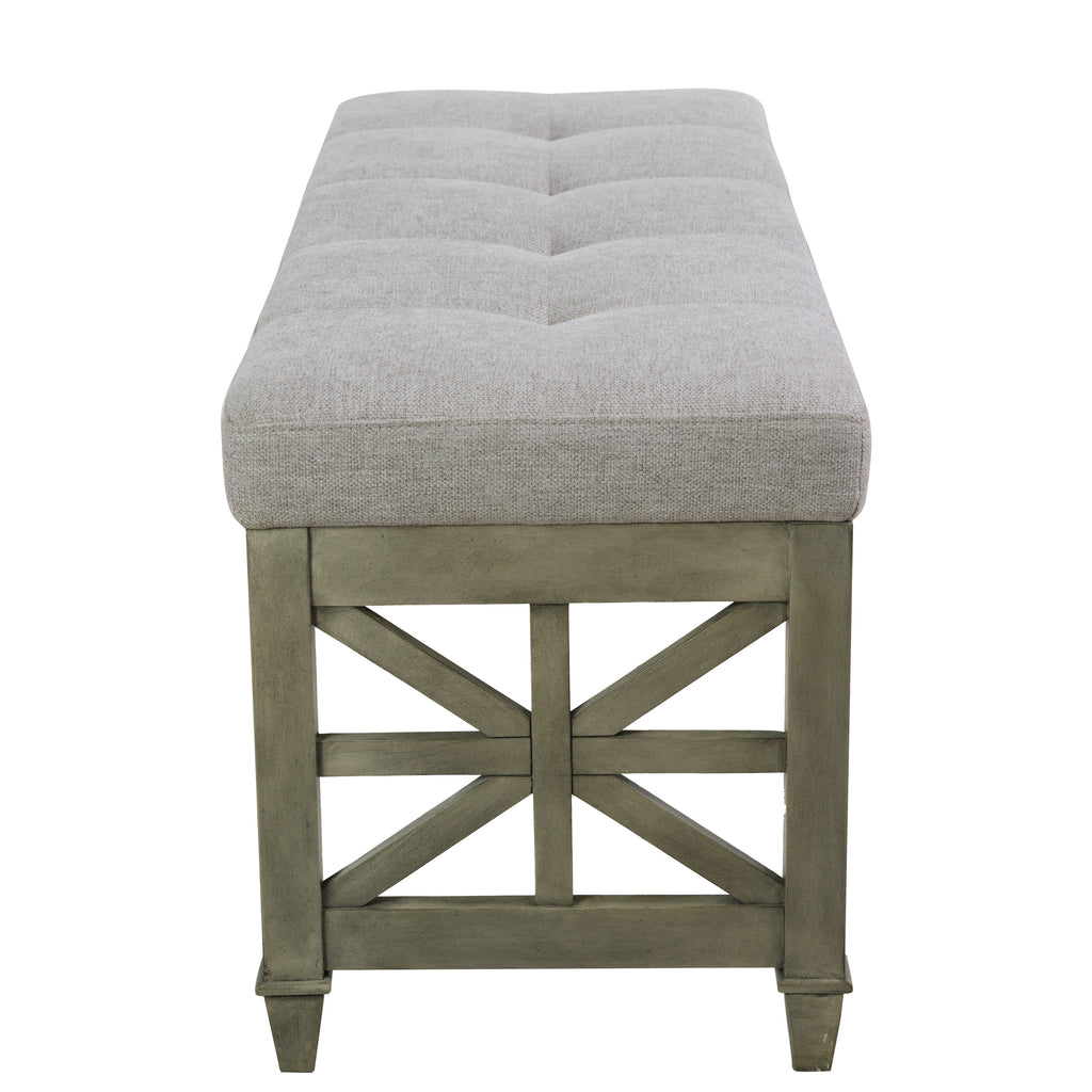 American Solid Wood High Elastic Shoe Changing Stool(Dark Grey)