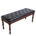 American Solid Wood High Elastic Shoe Changing Stool(Black)