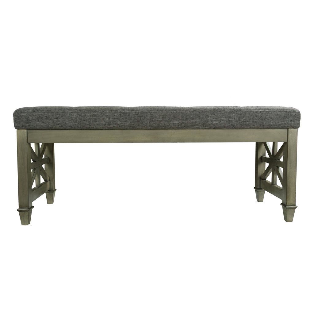 American Solid Wood High Elastic Shoe Changing Stool(Dark Grey)