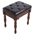 American Solid Wood High Elastic Vanity Stool(Black)