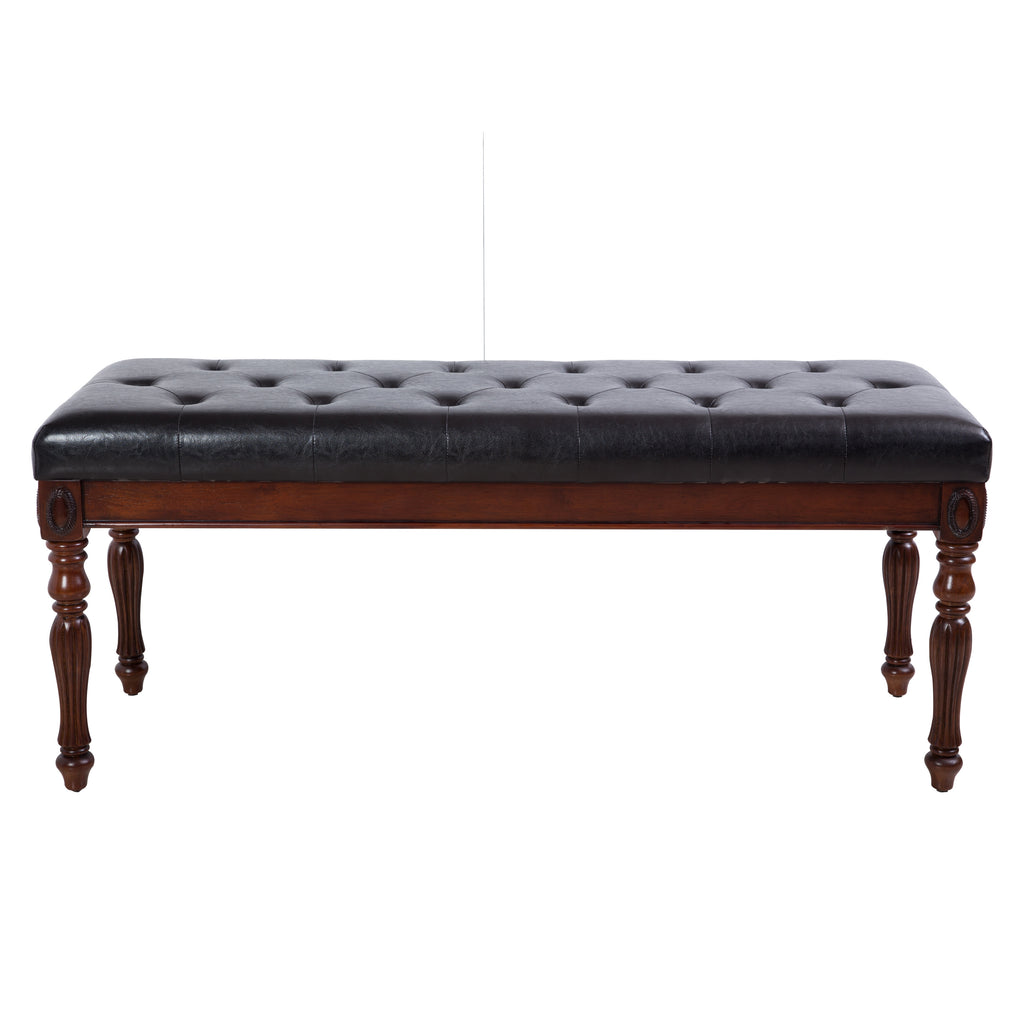 American Solid Wood High Elastic Shoe Changing Stool(Black)