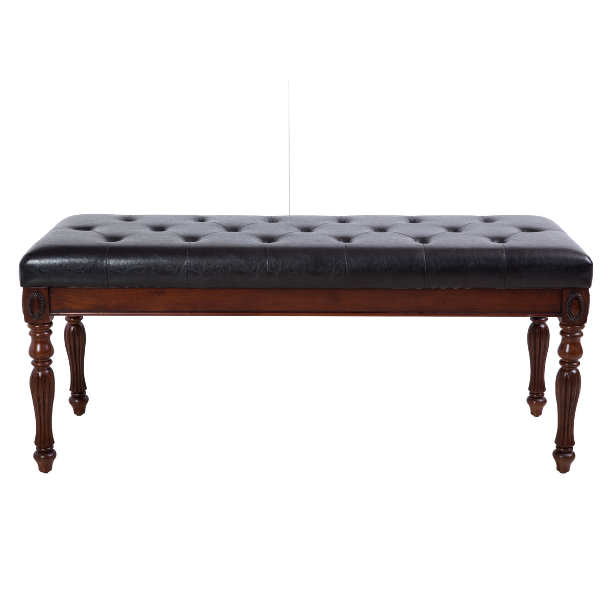 American Solid Wood High Elastic Shoe Changing Stool(Black)