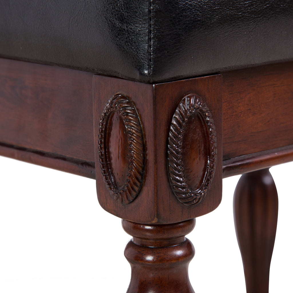 American Solid Wood High Elastic Shoe Changing Stool(Black)