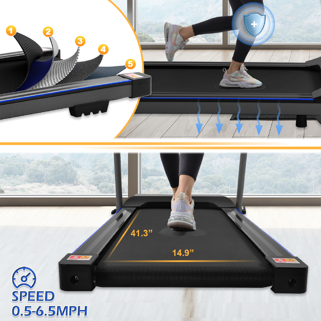 FYC Treadmill Folding Treadmill for Home Portable Electric Motorized Treadmill Running Exercise Machine Compact Treadmill for Home Gym Fitness Workout Jogging Walking, No Installation Required