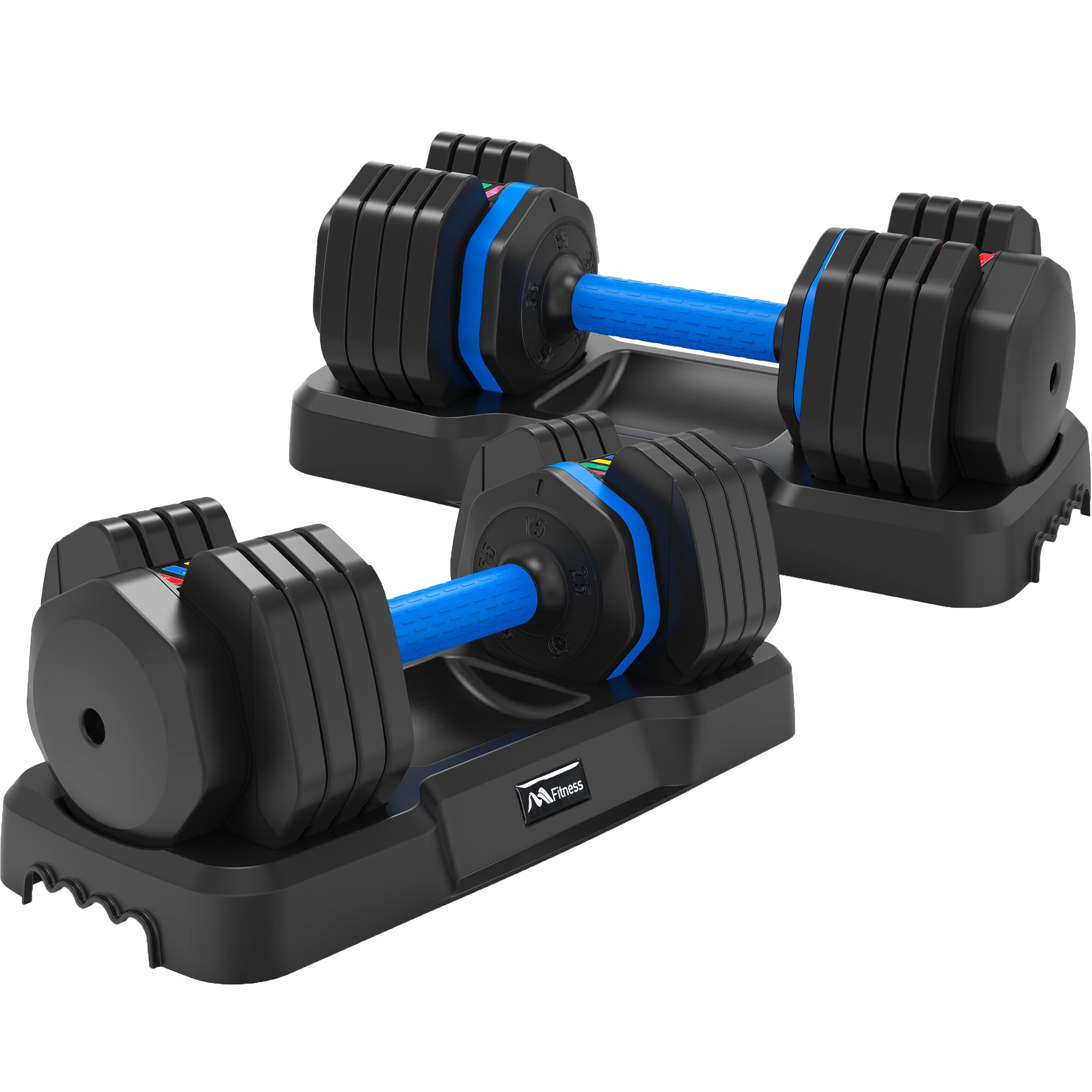 Adjustable Dumbell - 55lb Single Dumbbell with Anti-Slip Handle, Fast Adjust Weight by Turning Handle with Tray, Exercise Fitness Dumbbell Suitable for Full Body Workout