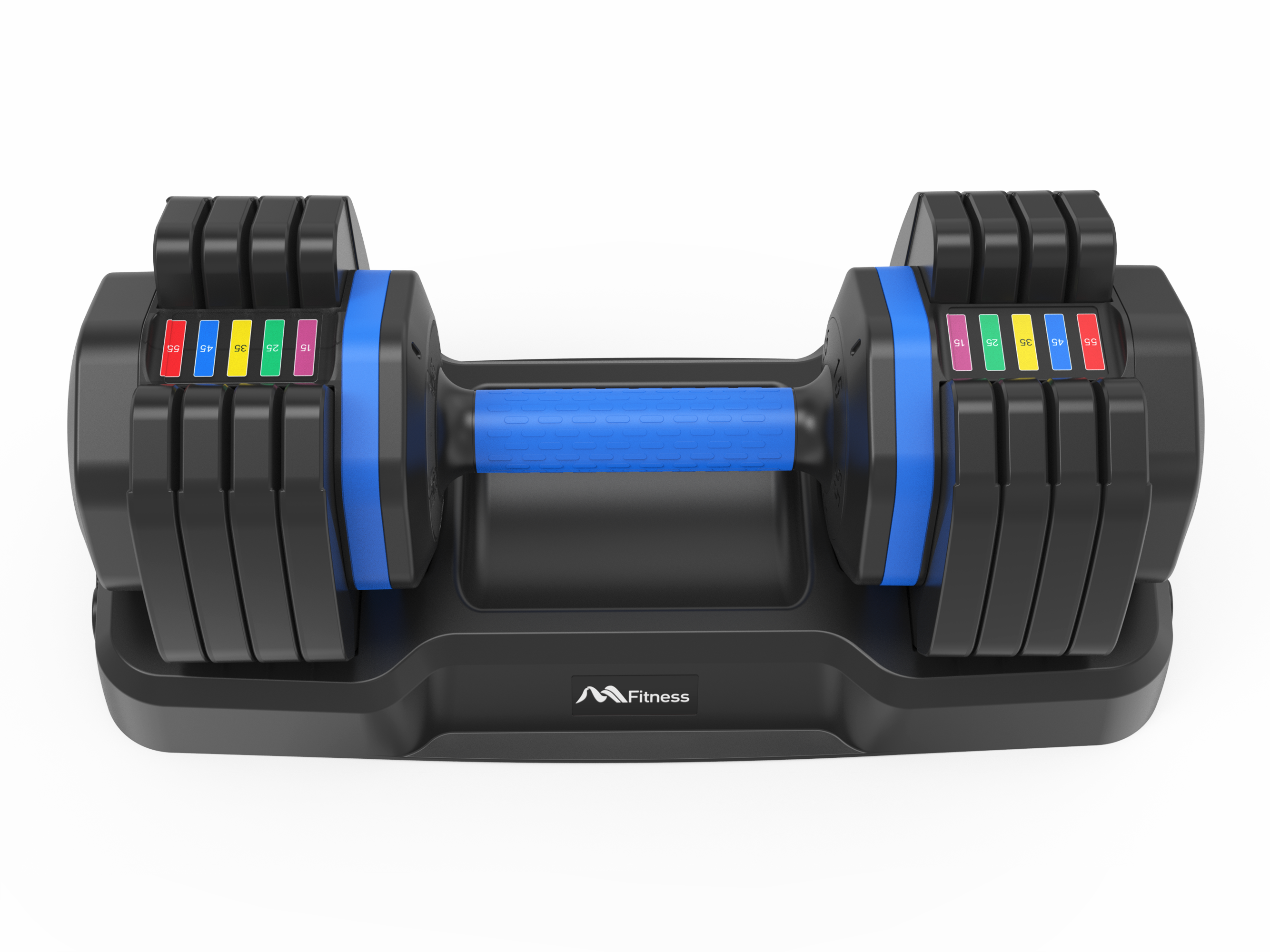 Adjustable Dumbell - 55lb Single Dumbbell with Anti-Slip Handle, Fast Adjust Weight by Turning Handle with Tray, Exercise Fitness Dumbbell Suitable for Full Body Workout