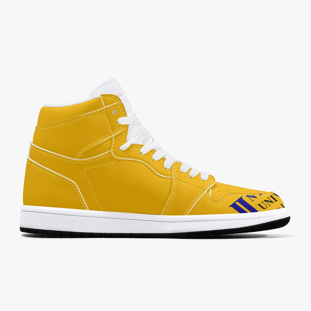 352. Interfaith University New Black High-Top Leather Sneakers