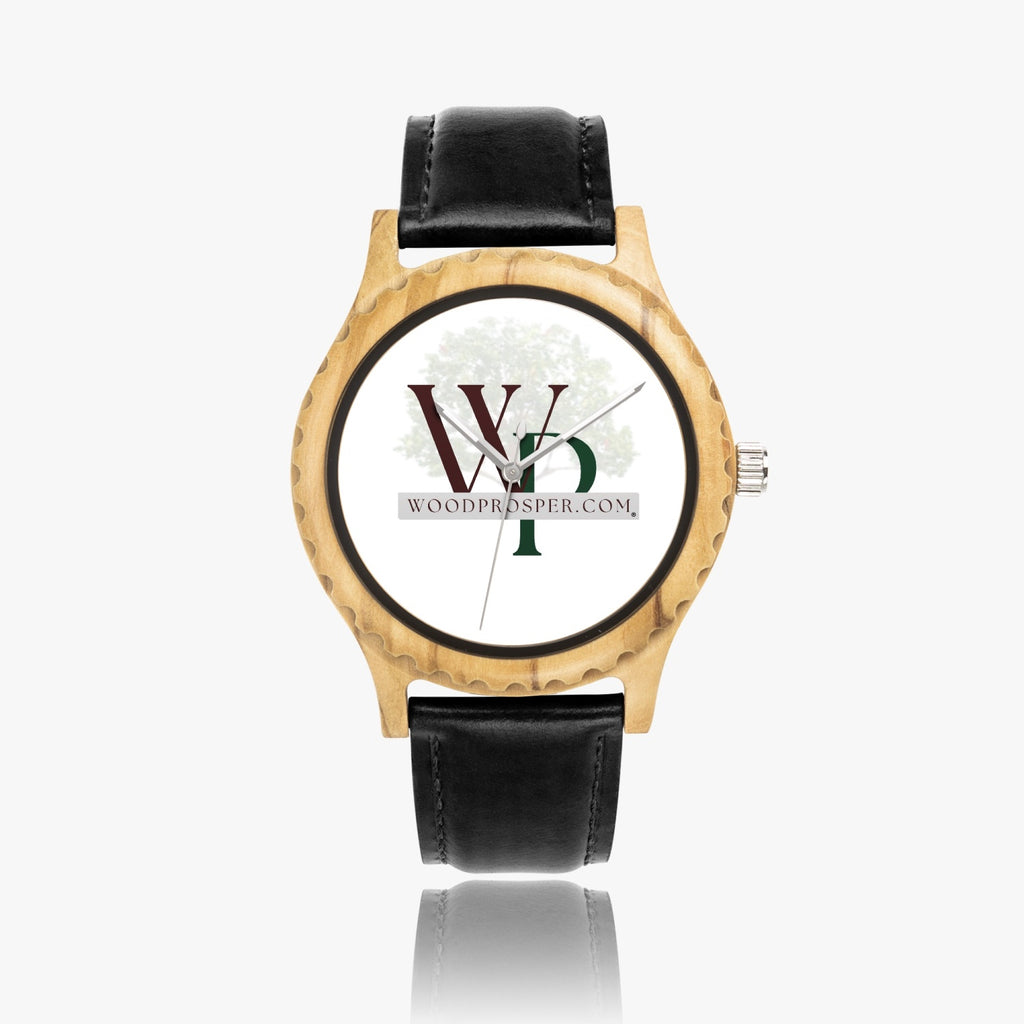 Wood Prosper Italian Olive Lumber Wooden Watch - Leather Strap