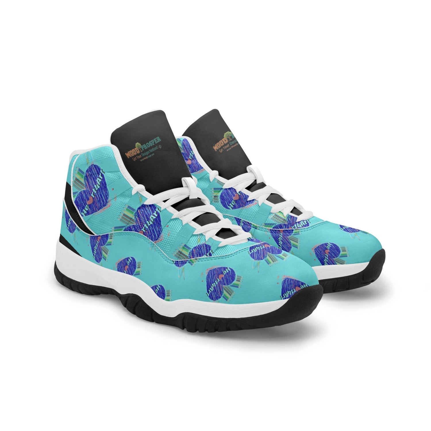 362.  Heart4Art AJ11 Basketball Sneakers (Stripe Customizable)
