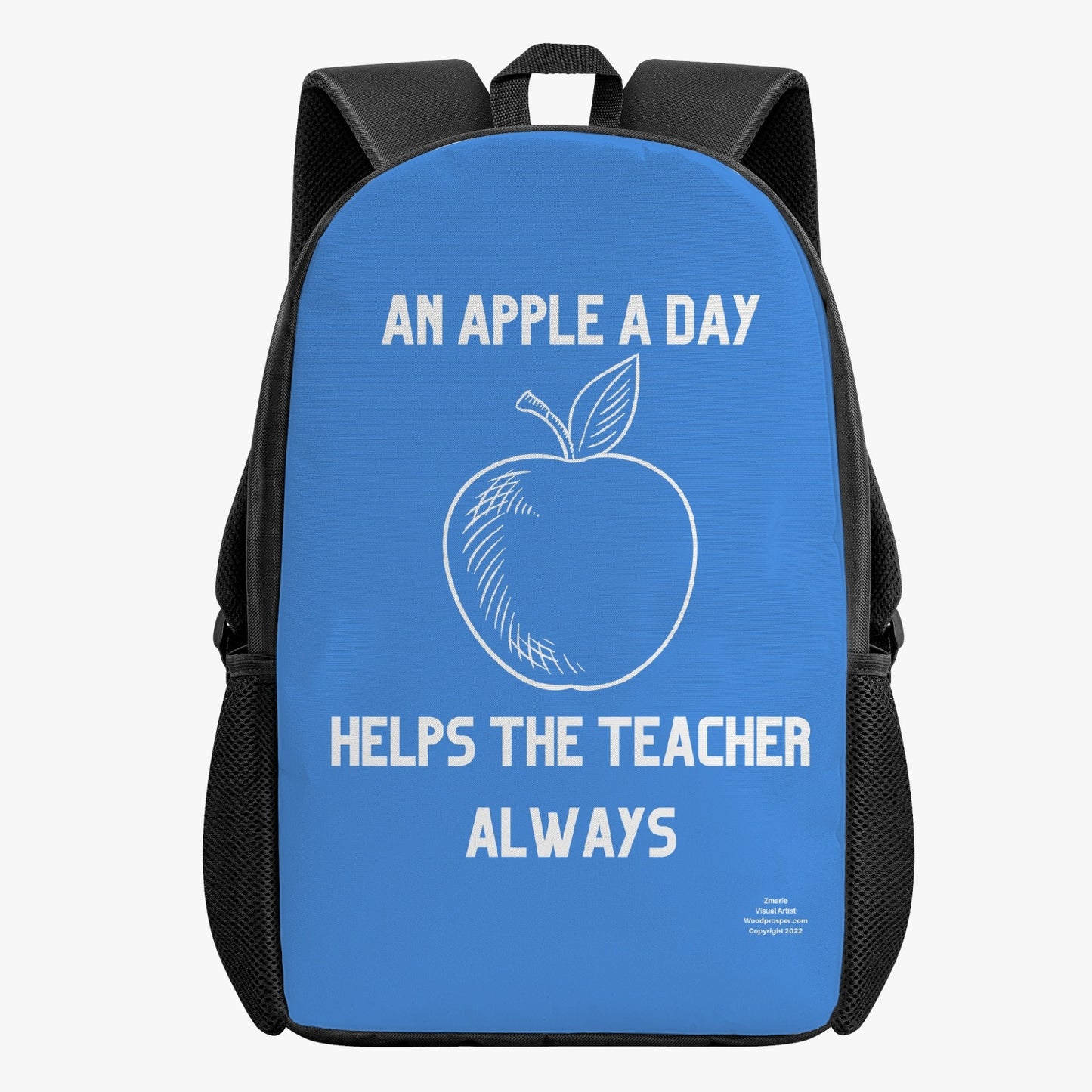 An Apple A Day Kid's School Backpack (Blue)