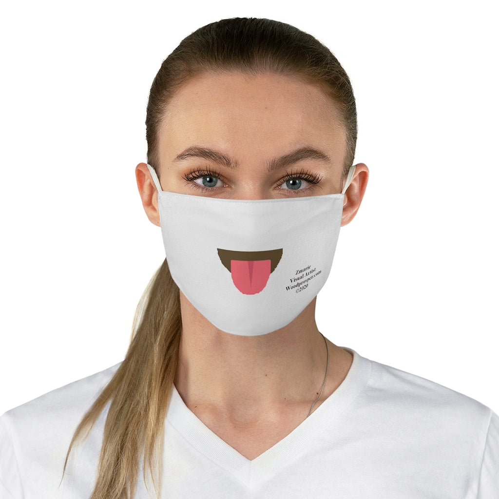 Emoji Mood Mask- Tongue Out Expression Fabric Face Mask
