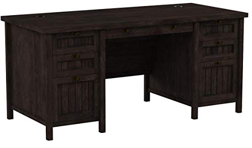Executive Desk, L: 65.12" x W: 29.53" x H: 30.0", Coffee Oak
