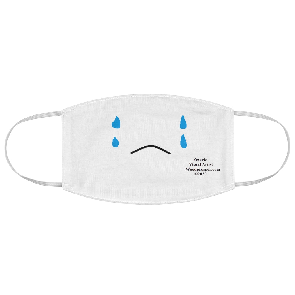 Emoji Mood Mask- Crying Fabric Face Mask