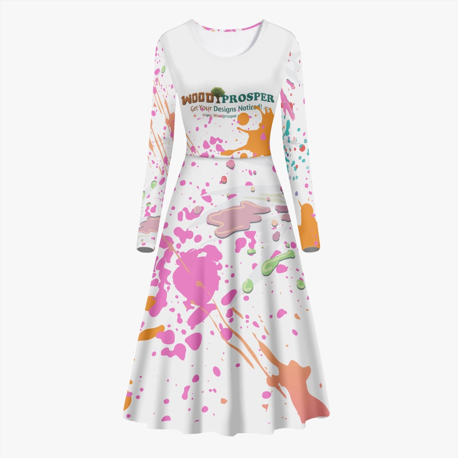 Wood Prosper Women's Long-Sleeve One-piece Dress