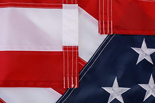 Great Outdoor American Flag: Longest Lasting US Flag Made from Nylon - Embroidered Stars - Sewn Stripes - UV Protection Perfect for Outdoors! USA Flag (3x5 ft)