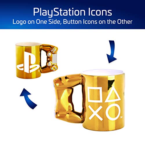 Playstation Gold Controller Coffee Mug, 11 oz, Officially Licensed Merchandise