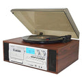 Boytone BT-38SM Bluetooth Classic Turntable Record Player System, AM/FM Radio, CD / Cassette Player, 2 Built-in Stereo Speakers, Record from Vinyl, Radio, and Cassette to MP3, SD Slot, USB, AUX.