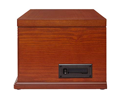 Crosley CR42D-PA Lancaster 3-Speed Turntable with Radio, CD/Cassette Player, Aux-in and Bluetooth, Paprika