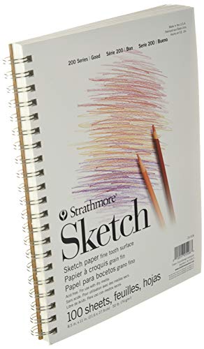 Strathmore (25-508 STR-025-508 100 Sheet Sketch Pad, 8.875 by 11", 8.5"x11"