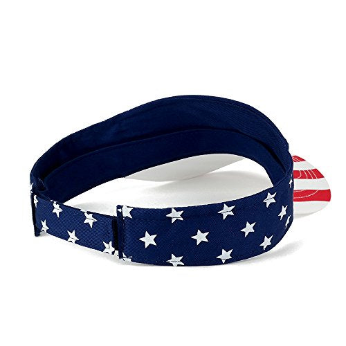 American USA Flags Stars and Stripes Patriotic Twill Cotton Visor - Flag