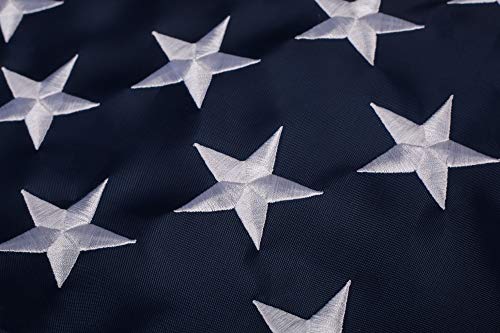 Great Outdoor American Flag: Longest Lasting US Flag Made from Nylon - Embroidered Stars - Sewn Stripes - UV Protection Perfect for Outdoors! USA Flag (3x5 ft)