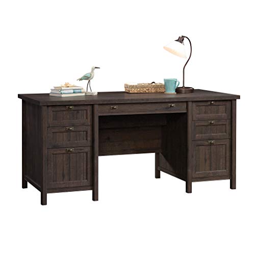 Executive Desk, L: 65.12" x W: 29.53" x H: 30.0", Coffee Oak