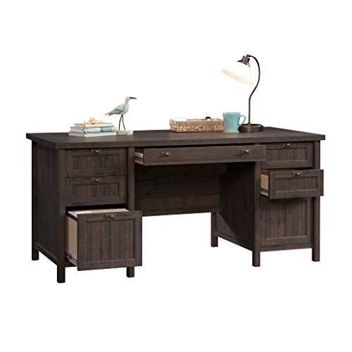 Executive Desk, L: 65.12" x W: 29.53" x H: 30.0", Coffee Oak